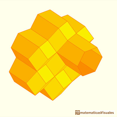 Kepler and the Rhombic Dodecahedron | Two layers of cells in a honeycomb | Convergence