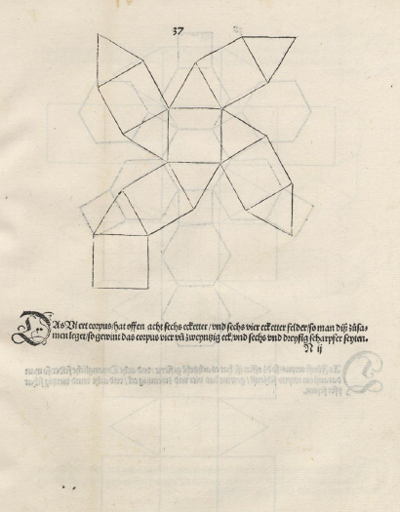 Kepler and the Rhombic Dodecahedron | Durer's net of a cuboctahedron | Convergence