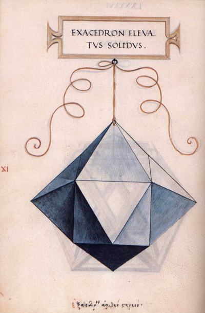 Kepler and the Rhombic Dodecahedron | Elevatus cube from Pacioli's 'De Divina Proportione' | Convergence