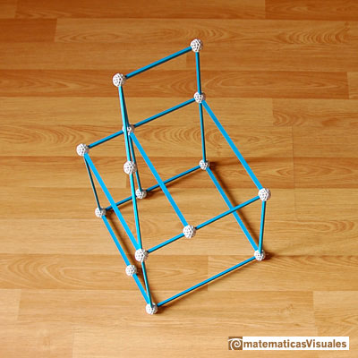 Construccin poliedros| Zome. Dodecaedro: cubo, cua y pirmide | matematicasVisuales