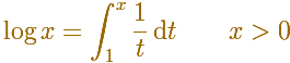 Logaritmos y exponenciales: El logaritmo como una integral, notacin integral | matematicasVisuales