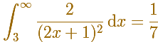 Convergence of Series, Integral Test: a series that converges, example and lower and upper bounds | matematicasVisuales