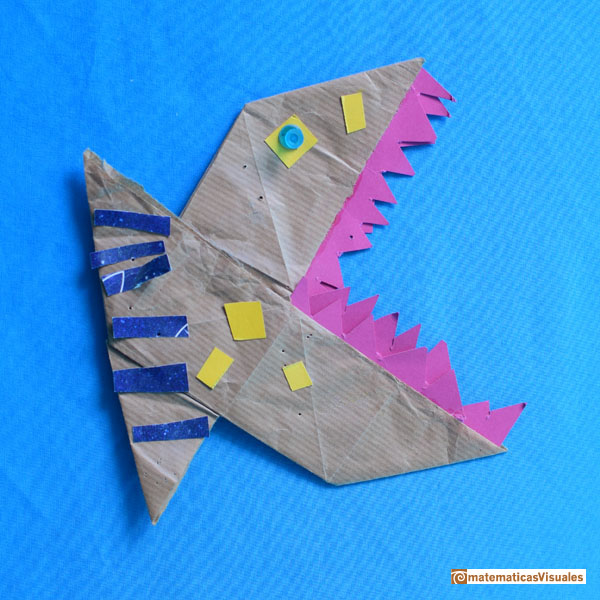 En casa: Plegado de una piraña de origami |matematicasVisuales