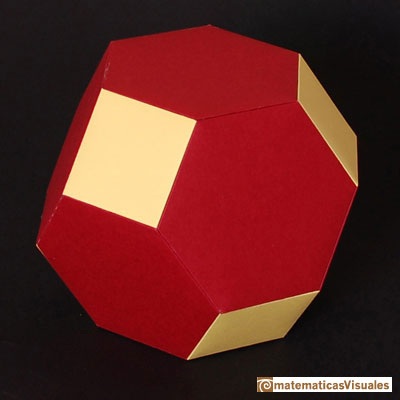Octahedron plane net: truncated octahedron | matematicasVisuales