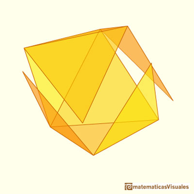 Octahedron plane net: developing octahedron | matematicasVisuales