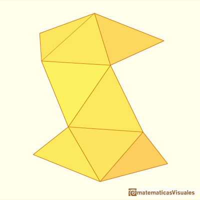 Desarrollo plano de octaedro: desarrollando un octaedro | matematicasVisuales