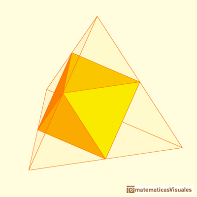 Octahedron plane net: octahedron as a tetrahedron truncation | matematicasVisuales