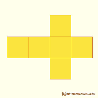 Prisms and their nets: net of a cube | matematicasVisuales