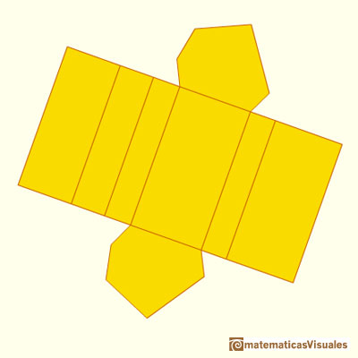 Prismas y sus desarrollos planos: el desarrollo plano de un prisma no regular | matematicasVisuales