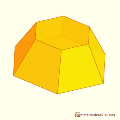 Pyramid and Pyramidal frustum: hexagonal frustum | matematicasVisuales