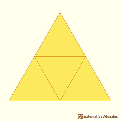 Tetrahedron plane net: developing tetrahedron | matematicasVisuales