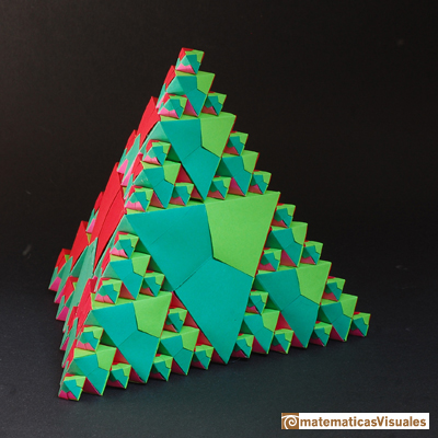 Construccin de poliedros con origami modular | modular origami: octahedra inside a tetrahedron | matematicasVisuales