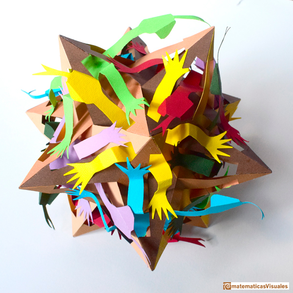 Construcción de poliedros | Pequeño dodecaedro estrellado | Escher | matematicasVisuales