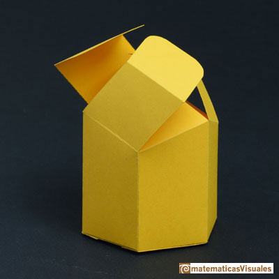 Panales de abeja y el dodecaedro rómbico, construcción de caja diseñada por John Edminster | matematicasVisuales