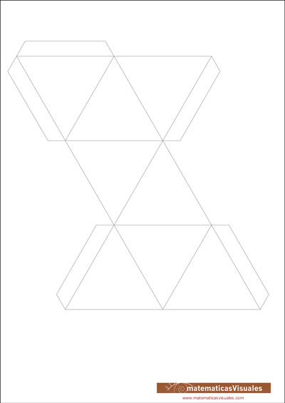 Desarrollo plano de octaedro: descarga del desarrollo plano de un octaedro para construir con cartulina | matematicasVisuales