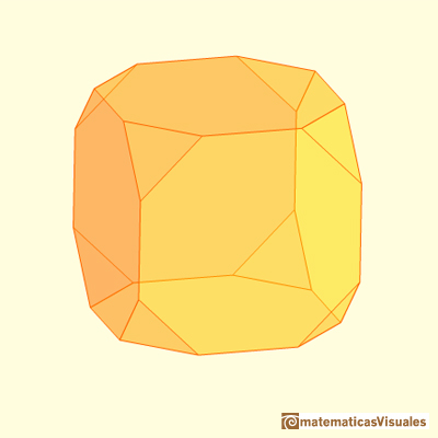 Truncando un cubo: cubo truncado | matematicasvisuales