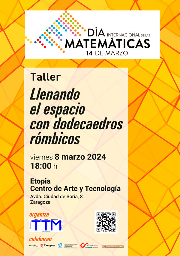 Escultura matemática con dodecaedros rómbicos| Día Internacional de las Matemáticas 2024 | Taller Talento Matemático Zaragoza | matematicasVisuales