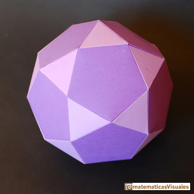 Building polyhedra: icosidodecahedron | matematicasVisuales