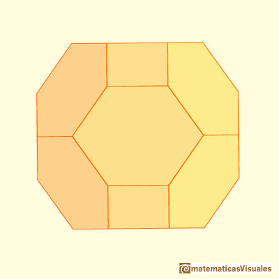 Chamfered cube: hexagons in a chamfered cube are not equiangular | matematicasVisuales