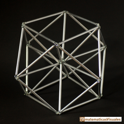 Taller Talento Matemtico Zaragoza: cuboctaedro con tubos, cuboctahedron | matematicasVisuales