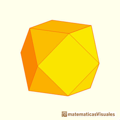 Cuboctaedro estrellado: Cuboctaedro | Cuboctahedron and Rhombic Dodecahedron | matematicasVisuales