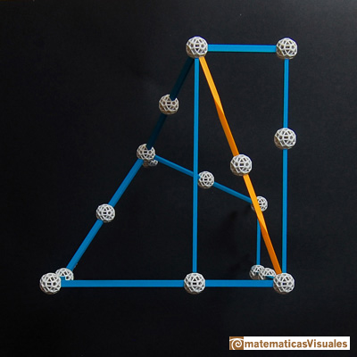 Dodecaedro: radio de la esfera circunscrita, modelo hecho con Zome | matematicasVisuales