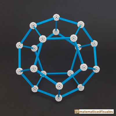 Dodecaedro: modelo con Zome | matematicasVisuales