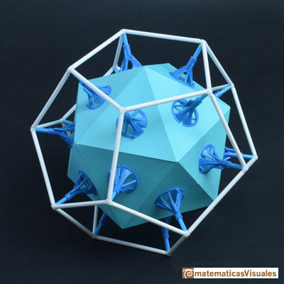 Dualidad entre sólidos platónicos: Icosaedro dentro de un dodecaedro. Impresión 3d | matematicasVisuales
