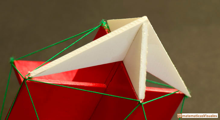 Icosaedro en octaedro: bipirámides de cartón pluma | matematicasVisuales