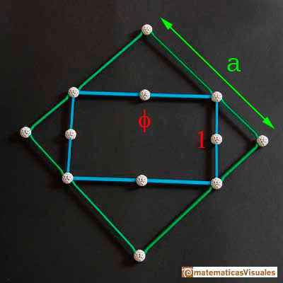 Icosaedro en octaedro: calculando la arista del octaedro | matematicasVisuales