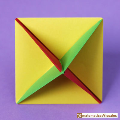 Octahedron: built using modular origami | matematicasvisuales