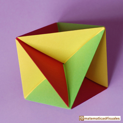 Octahedron: built using modular origami | matematicasvisuales