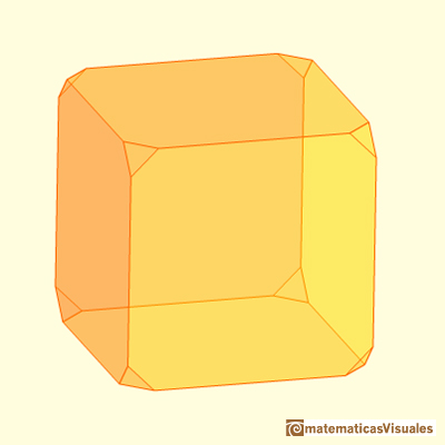 Truncando un cubo, sólo un poco | Cuboctahedron and Rhombic Dodecahedron | matematicasVisuales