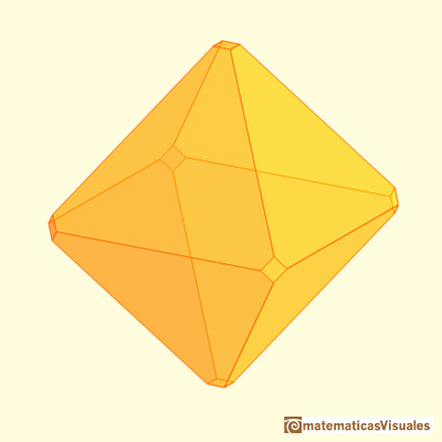 Truncando un octaedro, sólo un poco | Cuboctahedron and Rhombic Dodecahedron | matematicasVisuales