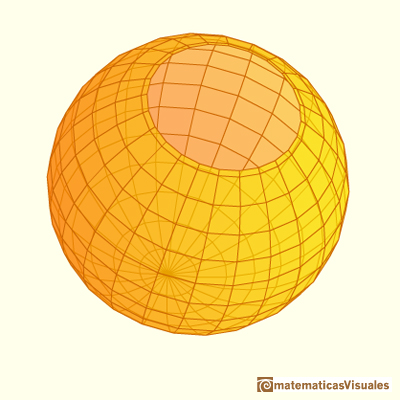 Secciones en una esfera:  volumen | matematicasVisuales