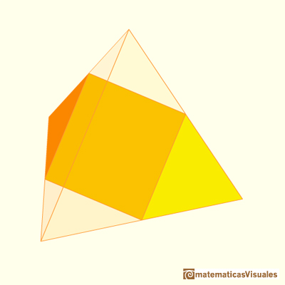 Sections in a tetrahedron: cross-section of a regular tetrahedron | matematicasVisuales