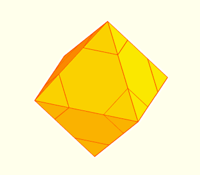 Octahedron of edge length 3 | matematicasvisuales