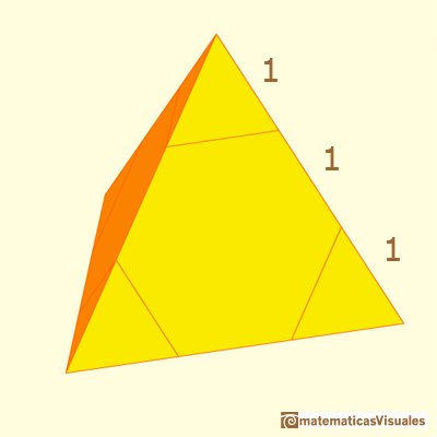Tetraedro truncado: volume | matematicasVisuales