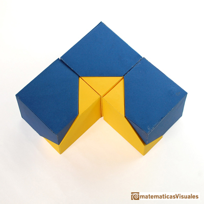 Hexagonal section of a cube: space-filling polyhedron | matematicasVisuales