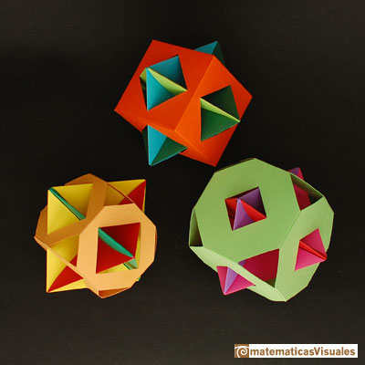 Taller Talento Matemático Zaragoza: octaedro origami dentro de un cubo | matematicasVisuales