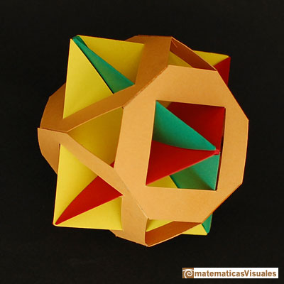 Taller Talento Matemático Zaragoza: octaedro origami dentro de un cubo | matematicasVisuales