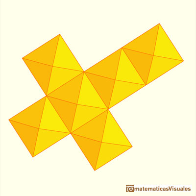 Cubo y seis pirmides iguales | matematicasVisuales