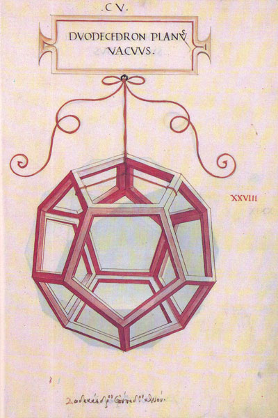 Leonardo da Vinci: dodecaedro. Editorial Akal | matematicasvisuales