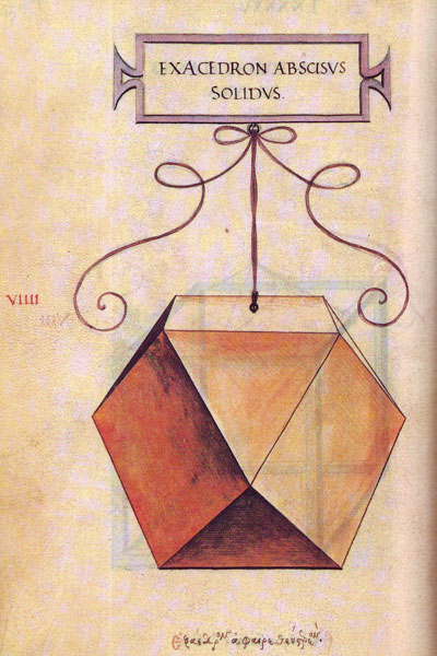 Leonardo da Vinci: cuboctahedron. Editorial Akal | matematicasvisuales 