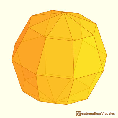 Esfera de Campanus o Septuaginta de Pacioli y Leonardo da Vinci. Poliedros inscritos en una esfera polyhedron with 32 faces | Imágenes obtenidas manipulando la aplicación interactiva | matematicasvisuales