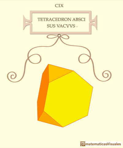Leonardo da Vinci: Truncated Tetrahedron. Images manipulating the interactive application | matematicasvisuales 