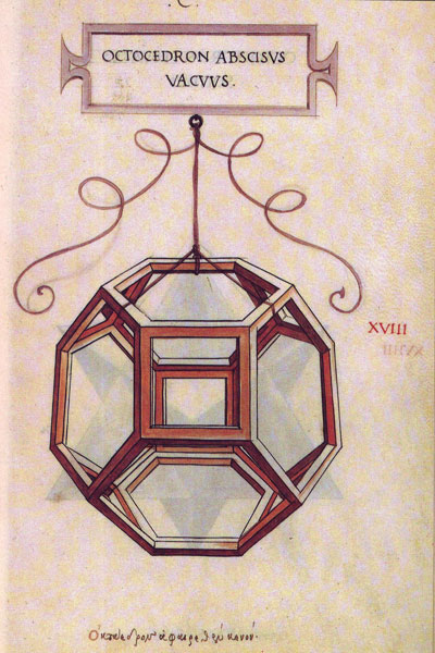 Leonardo da Vinci: Truncated octahedron. Editorial Akal | matematicasvisuales 