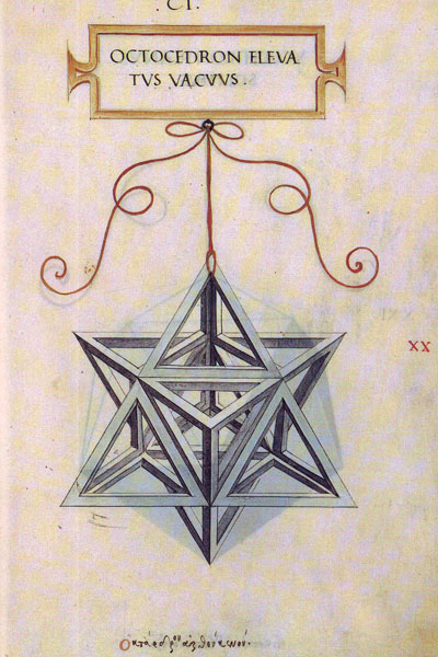 Leonardo da Vinci: octaedro estrellado. Editorial Akal | matematicasvisuales