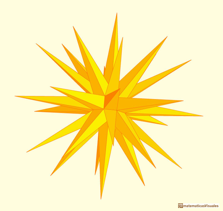 Rombicuboctaedro aumentado, estrella morava | matematicasVisuales